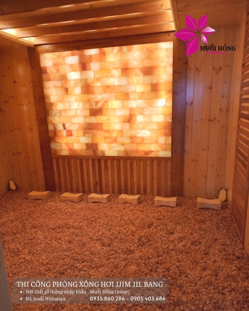 Setup phòng xông hơi sauna đá muối hồng ngoại