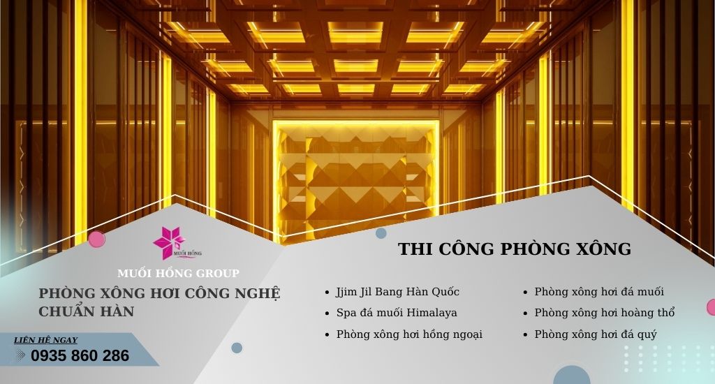 Thi công phòng xông hơi đá muối hồng ngoại