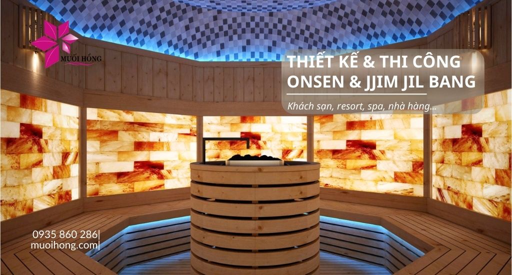 Thi công lắp đặt spa đá muối hồng ngoại