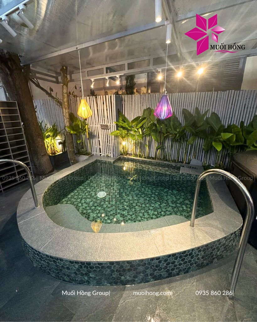 Lắp đặt bể ngâm Onsen spa Hội An