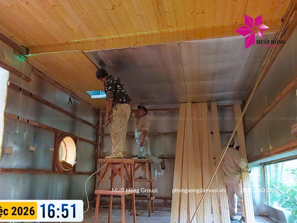 Thi công phòng xông hồng ngoại